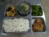108.5.2午餐  白飯、破布子魚、木耳炒瓠瓜、炒油菜、紫菜蛋花湯