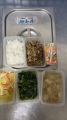 1130614  白飯,瓜仔肉燥,金菇黃瓜,炒有機小松菜,肉骨茶湯,蘋果柳橙綜合果汁,調味料