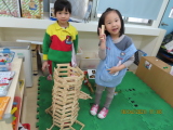 木片積木創作--城堡
